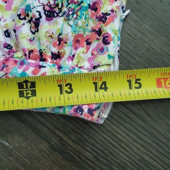 Victoria's Secret 6 Floral Print Skirt Bright Colorful Rainbow Spring - Picture 8 of 10